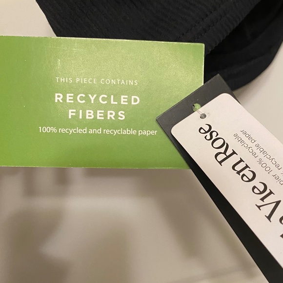 La Vie en Rose BLACK RIB Recycled Fibers D Cup Bralette Bikini Top - Picture 8 of 10